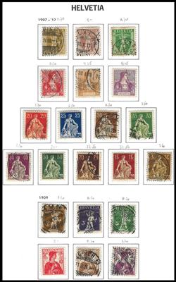 **/*/gestempelt - Sammlung Schweiz 1862/1951, - Známy