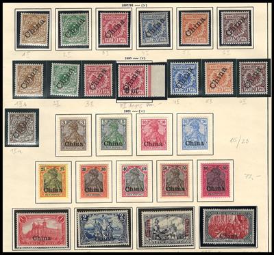 */** - Sammlung D. Post in China Ausg. 1897/1913 - u.a. Nr. 1 I/6 I, - Stamps