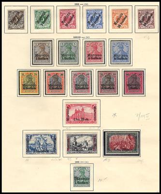 * - Sammlung D. Post in Marokko Ausg. 1899/1911 - (NR.1/58), - Stamps