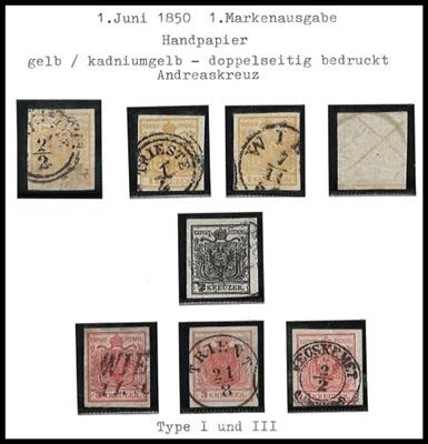 gestempelt/Briefstück/Poststück - Sammlung Österr. Monarchie ab 1850 mit Porto, - Francobolli
