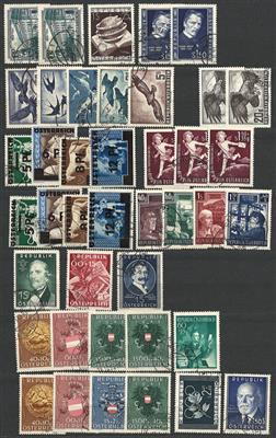 gestempelt - Partie Österr. meist II. Rep., - Briefmarken und Ansichtskarten