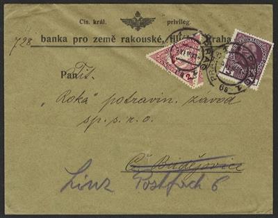 Poststück - Österreich Ausgabe 1908, - Briefmarken und Ansichtskarten