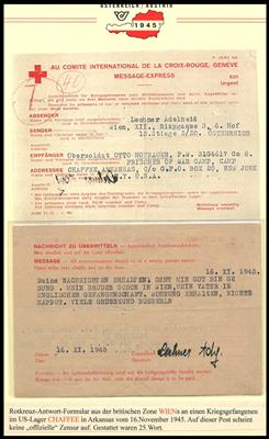 Poststück - Österreicher in den US-POW - Camps in den USA um 1945 Lager Como, - Briefmarken und Ansichtskarten