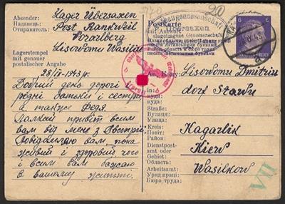 Poststück - Ostmark - Ostarbeiterganzsache - Stamps