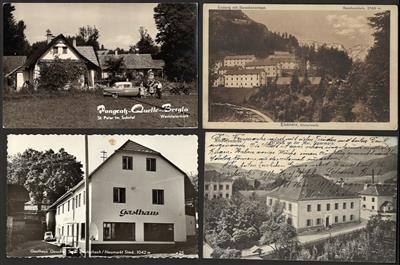 Poststück - Partie AK Steiermark u.a. mit Eisenerz - Bruck - Neumarkt - Kapfenberg - Leoben - Faltkarte Mariazell, - Briefmarken und Ansichtskarten