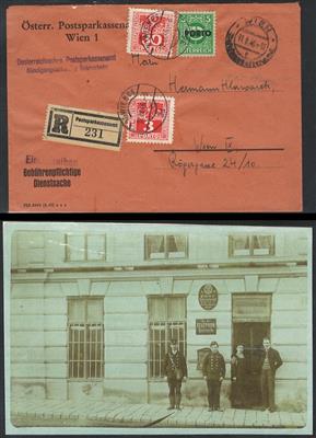 Spezialsammlung Zahlungsverkehr vorwiegend um die Endkriegszeit 1945, - Briefmarken und Ansichtskarten