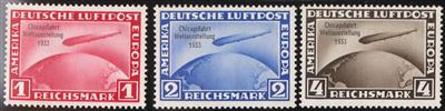 ** - D.Reich Zepp. Flug Nr. 496/98 (Chicagofahrt 1933), - Briefmarken und Ansichtskarten