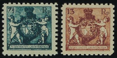 ** - Liechtenstein Nr. 45 A/ 46 A, - Briefmarken und Ansichtskarten