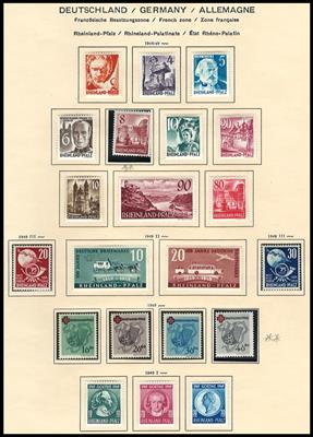 */(*)/** - Sammlung Deutschland  All. Bes. (Franz. Zone) 1945 - Baden, - Briefmarken und Ansichtskarten
