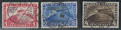 gestempelt - Deutsches Reich Zeppelin Flug Nr. 496/98 (Chicagofahrt), - Briefmarken und Ansichtskarten