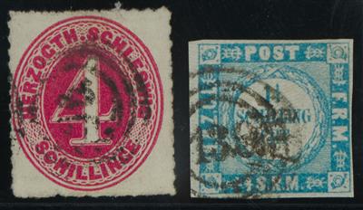 gestempelt/* - Sammlung Sachsen u. Schleswig-Holstein 1851/67 versch. Erh., - Briefmarken und Ansichtskarten