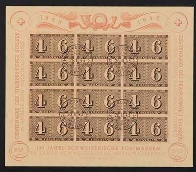 gestempelt - Schweiz Block Nr. 8 (roter Sonderstpl.), - Briefmarken und Ansichtskarten
