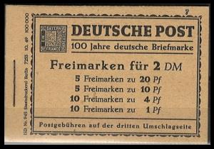 ** - Brlin 1949 - Markenheftchen Nr. 1 kpl., - Známky