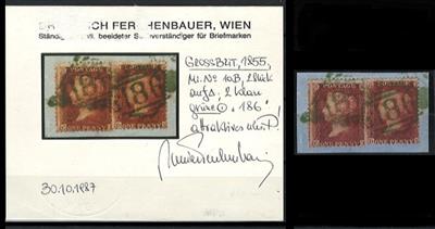 Briefstück - Großbritannien Nr. 10B attraktives Paar mit Entw. 186(Belfast), - Stamps