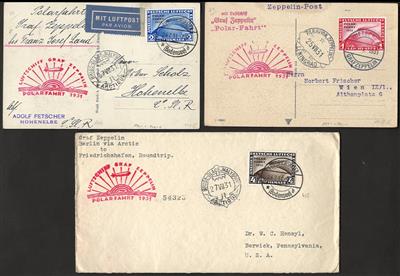 Poststück - D.Reich Nr. 456/58 (Polarfahrt) auf - Briefmarken