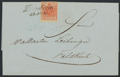 Poststück - Österr. Ausg. 1850, - Briefmarken