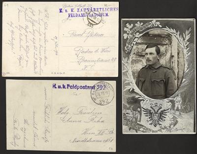 Poststück - Partie Österr. Feldpost WK I u.a. div. Karten eines Zahnärztlichen Feldambulatoriums, - Briefmarken