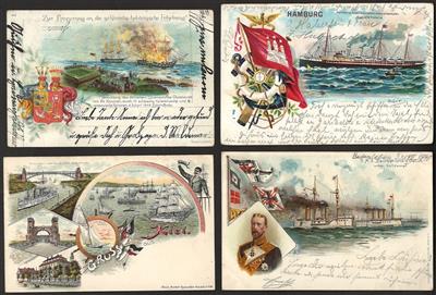 Poststück - D.Reich - Partie Marine -Motivkarten Militär und Zivil auch vor WK I, - Motiv- und Ansichtskarten