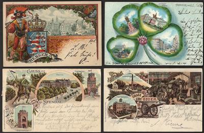 Poststück - Partie Lithokarten D.Reich - Motiv- und Ansichtskarten