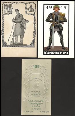 Poststück - Partie Militärmotivkarten und Patriotika meist Österr. WK I, - Motiv- und Ansichtskarten