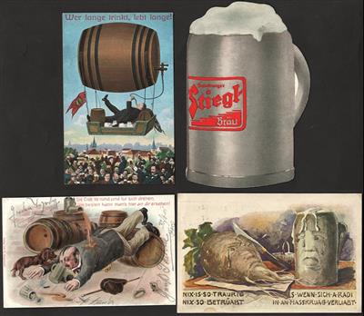Poststück - Partie Motivkarten u.a. mit Biert - Werbung etc., - Motiv- und Ansichtskarten