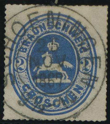 */(*)/gestempelt - Kl. Sammlung Braunschweig 1853/65 u.a. Nr. 4, - Stamps