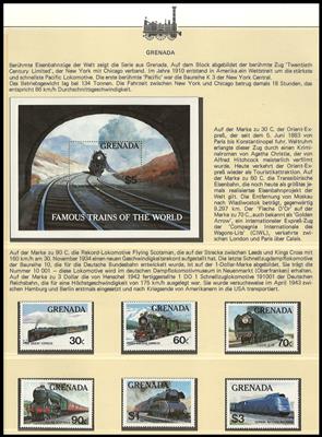 **/Poststück - Sammlung "Eisenbahn Briefmarken", - Známky