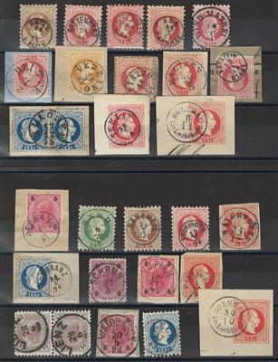 gestempelt/Briefstück/Poststück - Österr. Monarchie - Partie Abstempelungen und Entwertungen Tirol und etwas Vorarlberg, - Stamps