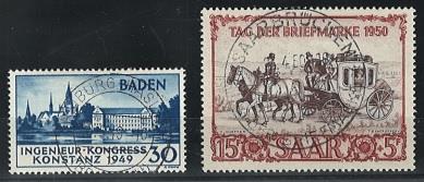 gestempelt - Sammlung  Deutschland (Franz. Zone) Baden (u.a. Nr. 46 I, - Známky