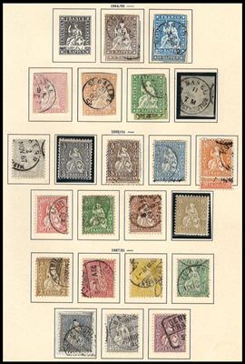 gestempelt/*/** - Sammlung Schweiz ca.1850/1964 u.a. mit PAX (Spitzenwerte **), - Stamps