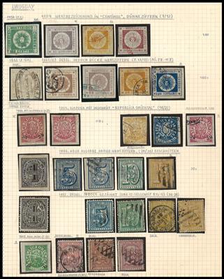 gestempelt/*/** - Sammlung Uruguay ca.1860/1965, - Briefmarken und Ansichtskarten