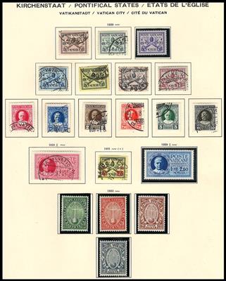 gestempelt/*/** - Sammlung Vatikan 1929/1990, - Briefmarken und Ansichtskarten