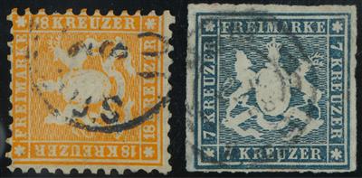 gestempelt/* - SammlungWürttemberg Ausg. 1851/1923 meist gute Erh., - Briefmarken und Ansichtskarten