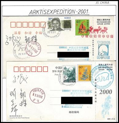 Poststück - Kl. Partie Poststücke Arktis - Expeditionen China, - Známky