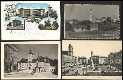 Poststück - Partie AK OÖ u.a. mit Roitham - Wels - Lambach - Schwanenstadt - Linz etc., - Briefmarken und Ansichtskarten
