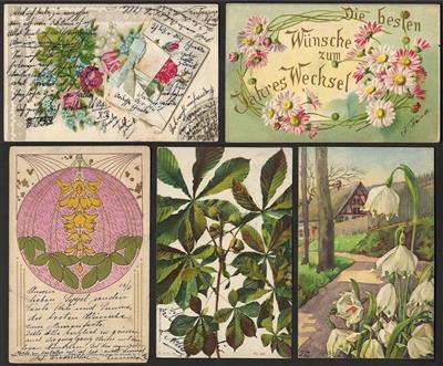 Poststück - Partie Motivkarten "Blumen", - Briefmarken und Ansichtskarten