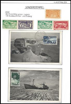 Poststück - Partie Sonderstempel und Sonderbeleg zur Australischen Antakrtis, - Briefmarken und Ansichtskarten