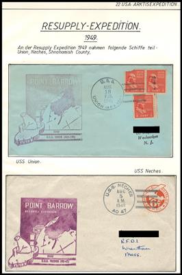 Poststück - Sammlung Arktis - Operationen der USA ab 1935 u.a. mit Expeditionen Survey 1935, - Známky