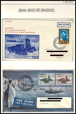 Poststück - Sammlung Belgische und Niederländische Antarktis - Expeditionen, - Známky