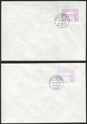 Poststück - Schweiz - Automaten - Freistplm. 1976 - Automatenbezeichnung A 1 - A 4 (Zürich, - Známky