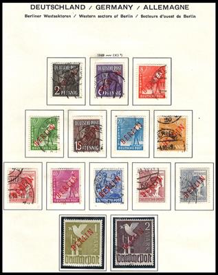 **/*/gestempelt - Sammlung Berlin 1948/1990, - Briefmarken und Ansichtskarten