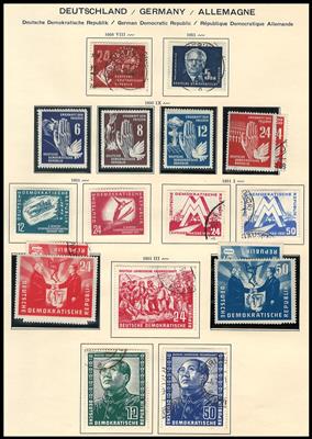 **/*/gestempelt Sammlung DDR 1949/1990 mit etwas Sowjet. Zone, - Briefmarken und Ansichtskarten