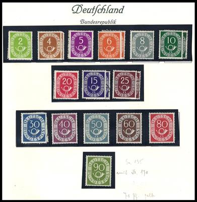 **/*/gestempelt - Sammlung Nachkriegsdeutschland (West) +Berlin m. div. besseren Sätzen, - Briefmarken und Ansichtskarten
