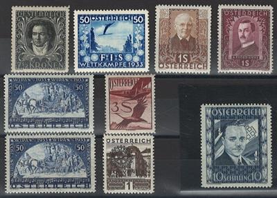 */gestempelt/** - Sammlung Österr. I. Rep. u.a. mit - Briefmarken und Ansichtskarten