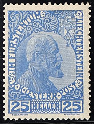* - Liechtenstein Nr. 3yb (ultramarin), - Briefmarken und Ansichtskarten