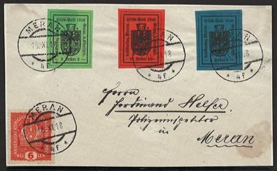 Briefstück - Österr. Hilfspost Meran - Briefmarken und Ansichtskarten