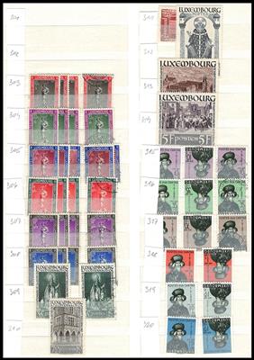 gestempelt/**/* - Partie Luxemburg ab ca. 1866, - Briefmarken und Ansichtskarten
