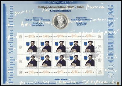 Poststück - Deuschland - Partie Numisbriefe (meist in   DM), - Briefmarken und Ansichtskarten