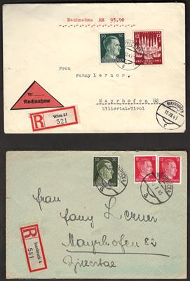 Poststück - Österr. - Ostmark aus 1938/1945 - dabei einiges aus Kärnten u.a. Rekopost, - Briefmarken und Ansichtskarten