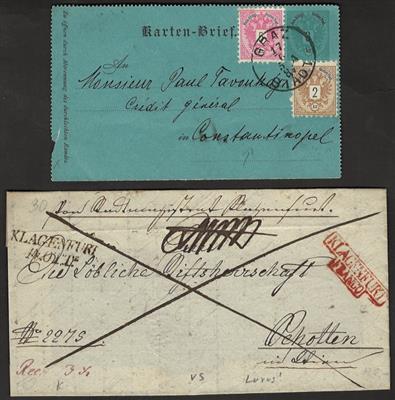 Poststück - Österr. Partie Poststücke - Briefmarken und Ansichtskarten
